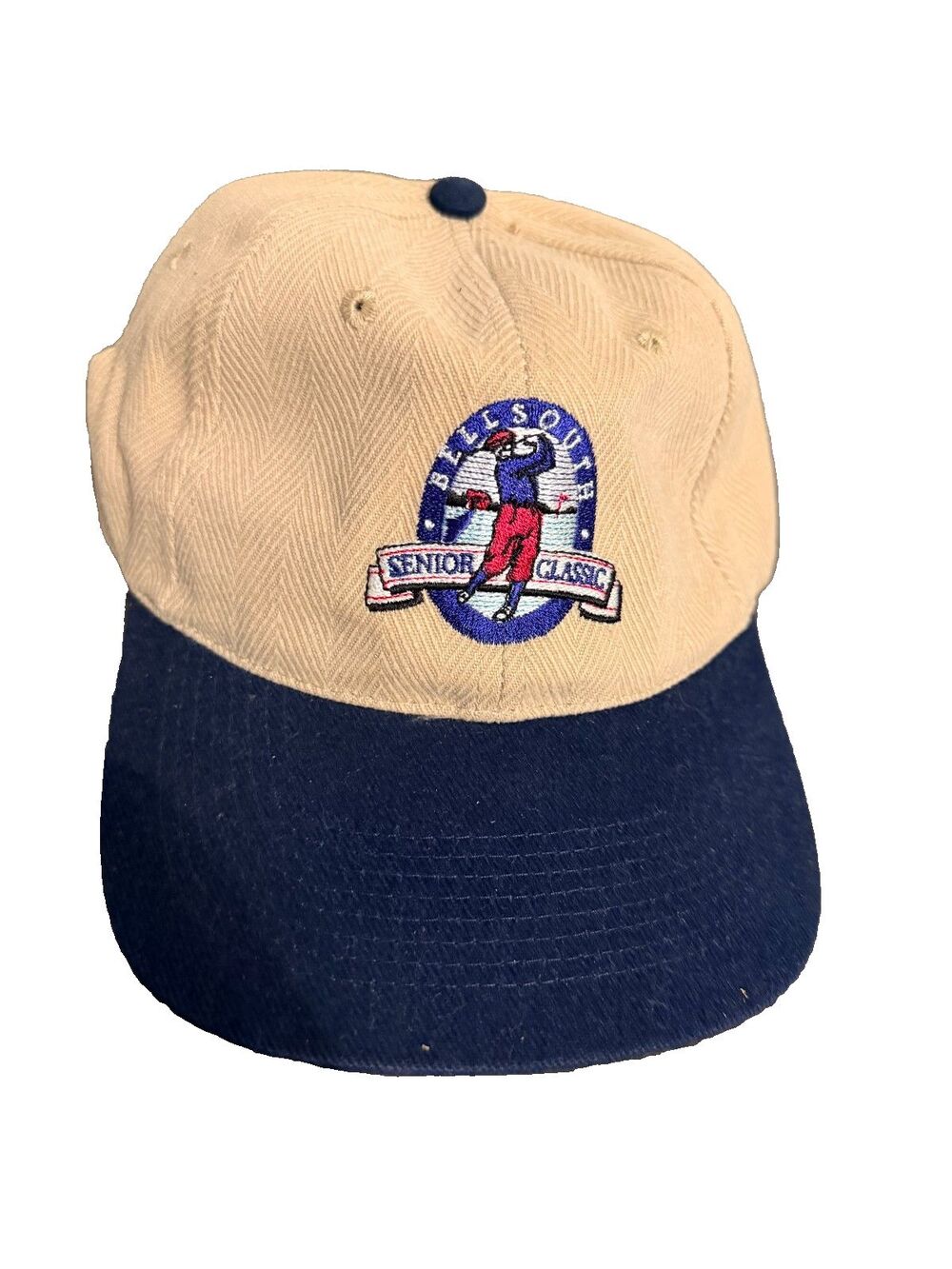 Vintage BellSouth Senior Classic Golf Hat Strapback KC Caps Leather Back Cap
